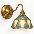 Brookwilden Teal Mosaic Lantern Wall Sconce image 1